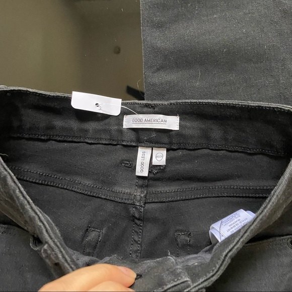 Good American Good Legs Step Hem Skinny High Rise Jeans in Black 00/24 NWOT - Picture 7 of 11